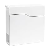 Moderner Design Briefkasten V19 Weiß Wandbriefkasten pulverbeschichtet...