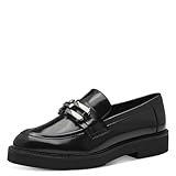 MARCO TOZZI Damen Loafer ohne Absatz mit Schnalle Elegant, Schwarz (Black...