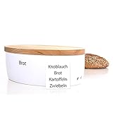 440s.de Brottopf XL aus Keramik mit Holzdeckel, ca. 36 x 23 x 13,5 cm |...