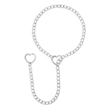 JJDreams Damen Punk Kette mit Herz-Anhänger silber Herz Kette Gothic Rock...