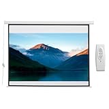 HOMCOM 4:3 Beamer Leinwand Elektrisch 171 x 130 cm Projektionsleinwand mit Fernbedienung...