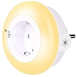 emotionlite Nachtlicht Steckdose mit Dämmerungssensor, LED Nachtlampe Kinder Schützen...