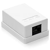 deleyCON 1x CAT 6 Netzwerkdose 1x RJ45 Buchse Aufputz Montage 1 Gbit Ethernet...