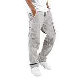Geilisungren Jogginghose Cargohose Herren Sommer Leicht Lang Freizeithose Camouflage...