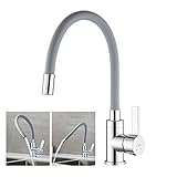 Küchenarmatur mit Flexibler Silikonschlauch, Auralum Hochdruck Wasserhahn...