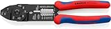Knipex Crimpzange schwarz lackiert, mit Mehrkomponenten-Hüllen 230 mm 97 21 215...