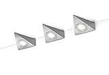 Trio Leuchten 3-er Set LED Unterbauleuchte 273370307 Ecco, Metall Nickel matt, 3...