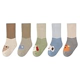 5 Paar Baby Socken 100% Baumwolle Unisex Kinder Socken Atmungsaktiv Baumwollsocken...