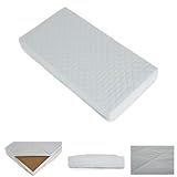Moni Kinderbett-Matratze Pearl, 120 x 60 x 12 cm, Bezug abnehmbar, ab Geburt, Farbe:weiß
