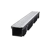 1m Entwässerungsrinne Bodenrinne Terassenrinne Ablauf Höhe 55 / 105mm A15 B125...