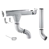 ZAMBELLI Zink Dachrinne Komplettset 8 teilig /250 6m Gartenhaus, Carport,...