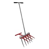 CStern Spatengabel mit Metall Stiel,Grabegabel mit 9 Zinken,Heugabel,2-in-1...