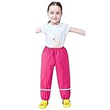 Regenmantel Kinder Matschhose Regenjacke Outdoor Wasserdichter Mädchen Kapuzen...