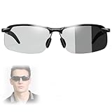 Photochrome Polarisierte Sonnenbrille Für Herren Damen, UV400 Schutz Fahrerbrille Herren...