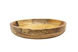 Spetebo Mango Deko Schale natur - 25 cm - Holz Obst Teller rund - Dekotablett...