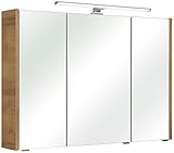Pelipal Badezimmer-Spiegelschrank Quickset 362 in Riviera Eiche Quer Nachbildung inkl....