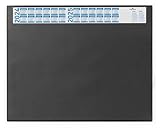 Durable Schreibtischunterlage schwarz (mit transparenter Auflage und Kalender,...