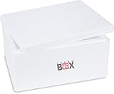 THERM BOX Styroporbox Innen: 34x24x15cm 12 Liter Thermobox für Essen &...