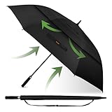 TECKNET Regenschirm Groß XXL,Golfschirm 68 Inch,regenschirm sturmfest Doppelt...
