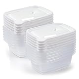 Gucass 10 Stk Tiefkühldosenset 400ml, Gefrierbehälter 0,4l Rechteck 11x7.5x4.5cm,...