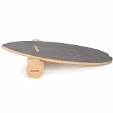 POWRX Surfbrett Holz | Balance Skateboard inkl. Rolle | Koordinationstraining...