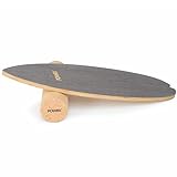 PowrX Surfbrett Holz | Balance Skateboard inkl. Rolle | Koordinationstraining...