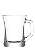 Gürallar ZEN 6-teiliges Set mit Henkeln 225cc Tee Kaffee Cappuccino Gläser