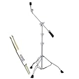 Tama HC84BW Galgen-Beckenständer mit keepdrum Drumsticks 1 Paar