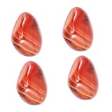 HONMEET 4 Stück Teiliges Natürliche Sardonyx Achat Trommelsteine Handpoliert...