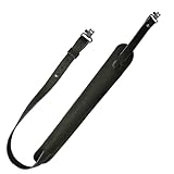 TOURBON Gewehrriemen aus echtem Leder, weich gepolstert, Jagdgewehr-Tragegurt, Langer...