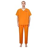 Generisch Halloween-Kostüm für Männer, Gefangenen-Overall, Gefängnissträfling,...