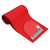 Milisten 1Satz Klavierabdeckung Set Tasten Staubschutz Tuch für Klavier Rot Hochwertiges...