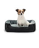 lionto Hundebett mit Wendekissen und Rutschfester Unterseite, Robustes Heimtierkissen mit...