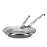 Eisenpfanne geschmiedet, 2er Set, Silber
