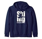 Skiing Snowblades T-Shirt Kapuzenjacke