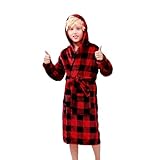 Jungen-Bademantel, Fleece-Bademantel mit Kapuze, weich, warm, Schlafanzug, Nachtwäsche...