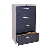 Mendler Hängeregisterschrank HWC-A10, Aktenschrank Büroschrank Stahlschrank, A4...
