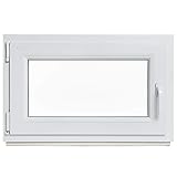 Kellerfenster - Kunststoff - Fenster - weiß - BxH: 75 x 45 cm - DIN rechts -...