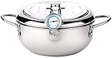 Antihaftbeschichtete Bratpfanne mit Thermometer, Fritteusentopf, Mini-Bratpfanne,...
