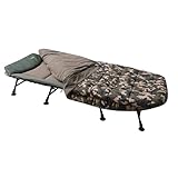 MK-Angelsport 8-Bein Karpfenliege mit Schlafsack I Komfortable Bedchair...
