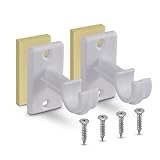 Bestlivings 2er Pack Ersatzträger für Gardinenstangen bis Ø 12 mm in Weiß (L...
