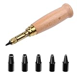 Locher zum Nähen Leder Papierhandwerk, Locher Leder für Handwerk mit 6 Lochern...