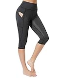 FITTOO Sport Leggings Damen mit Taschen，3/4 Capri Leggings Sporthose Damen Yogahose...