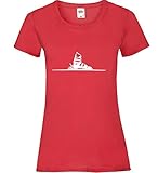 Skibindung Frauen Lady-Fit T-Shirt Rot XL