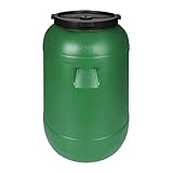 F & R Regentonne mit Deckel 120 Liter aus HDPE I Futtertonne Pferd I Wassertank...