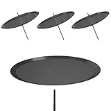 Adventskranz Kerzenhalter, 7.5cm Schwarz Adventskerzenhalter Metall...