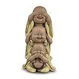 Statue 3 lachende Buddhas - Nichts sehen - Nichts hören - Nichts Sagen - Baby Buddha...