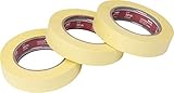 Werkzeyt Kreppband 50 m x 25 mm - Praktisches 3er Set - Für einfache Abdeck- &...