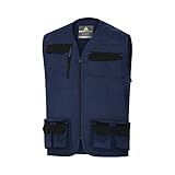 DELTA PLUS Arbeitsweste, 11 Taschen, Schrägfinish, 65 % Polyester, 35 % Baumwolle, 245 g,...