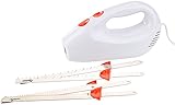 Rosenstein & Söhne Elektrisches Messer: Elektromesser mit 2 Edelstahl-Doppelklingen &...